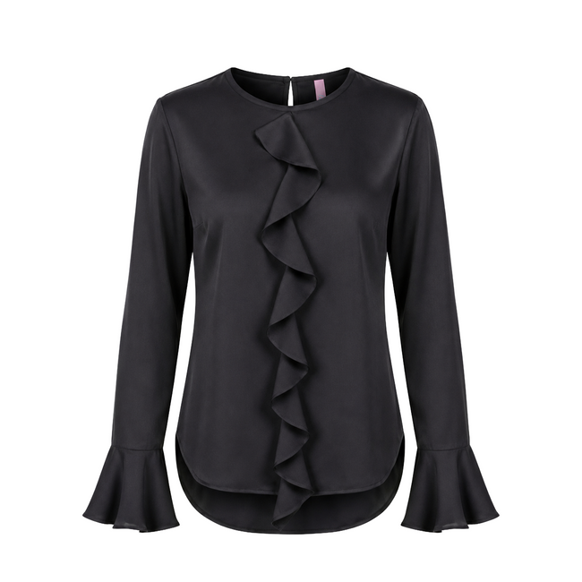 Bluse Nizza aus 100 % reiner Crêpe de Chine Seide