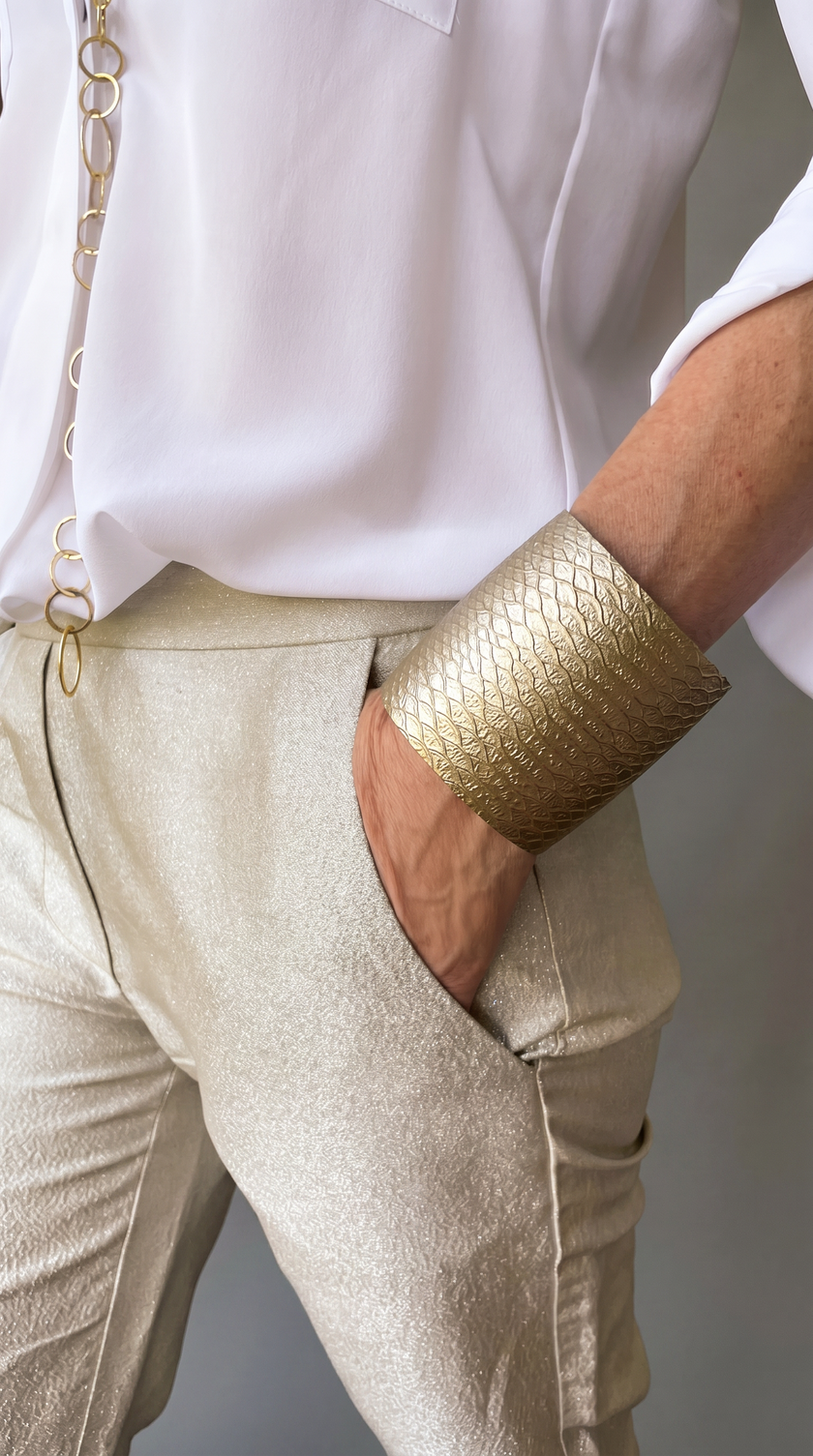 Armband Nilo aus goldfarbenem Harz