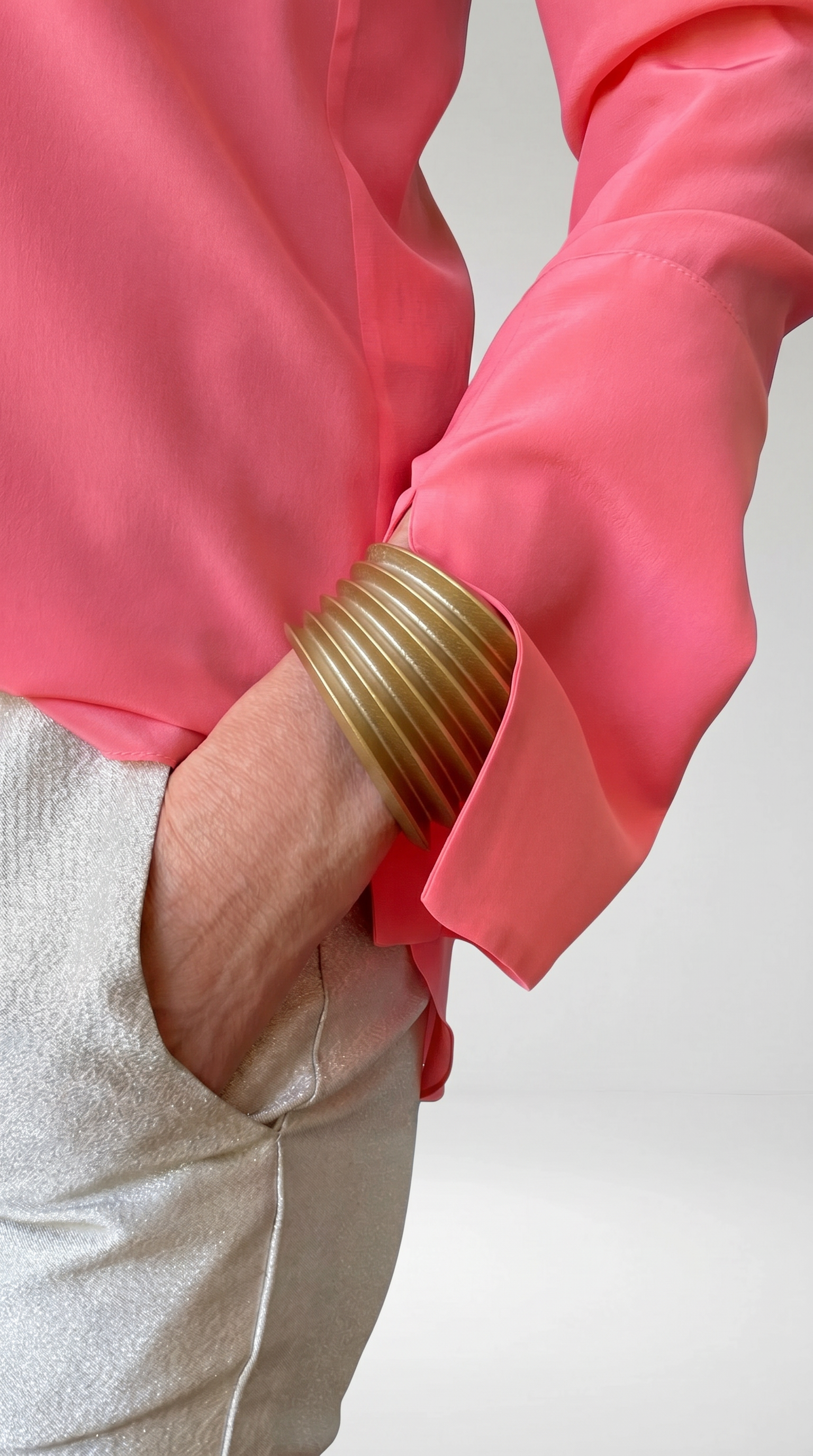 Armband Spring aus goldfarbenem Harz