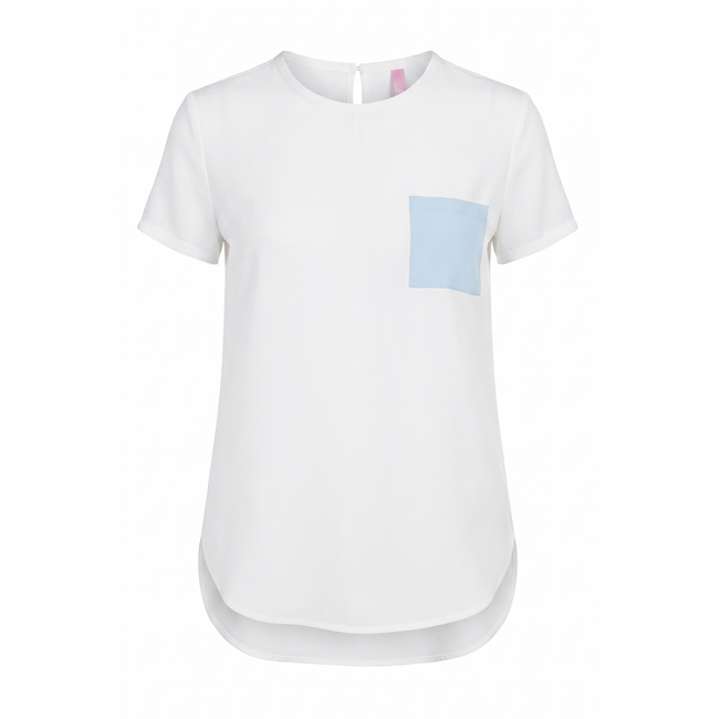 T-Shirt London aus 100 % reiner Crêpe de Chine Seide