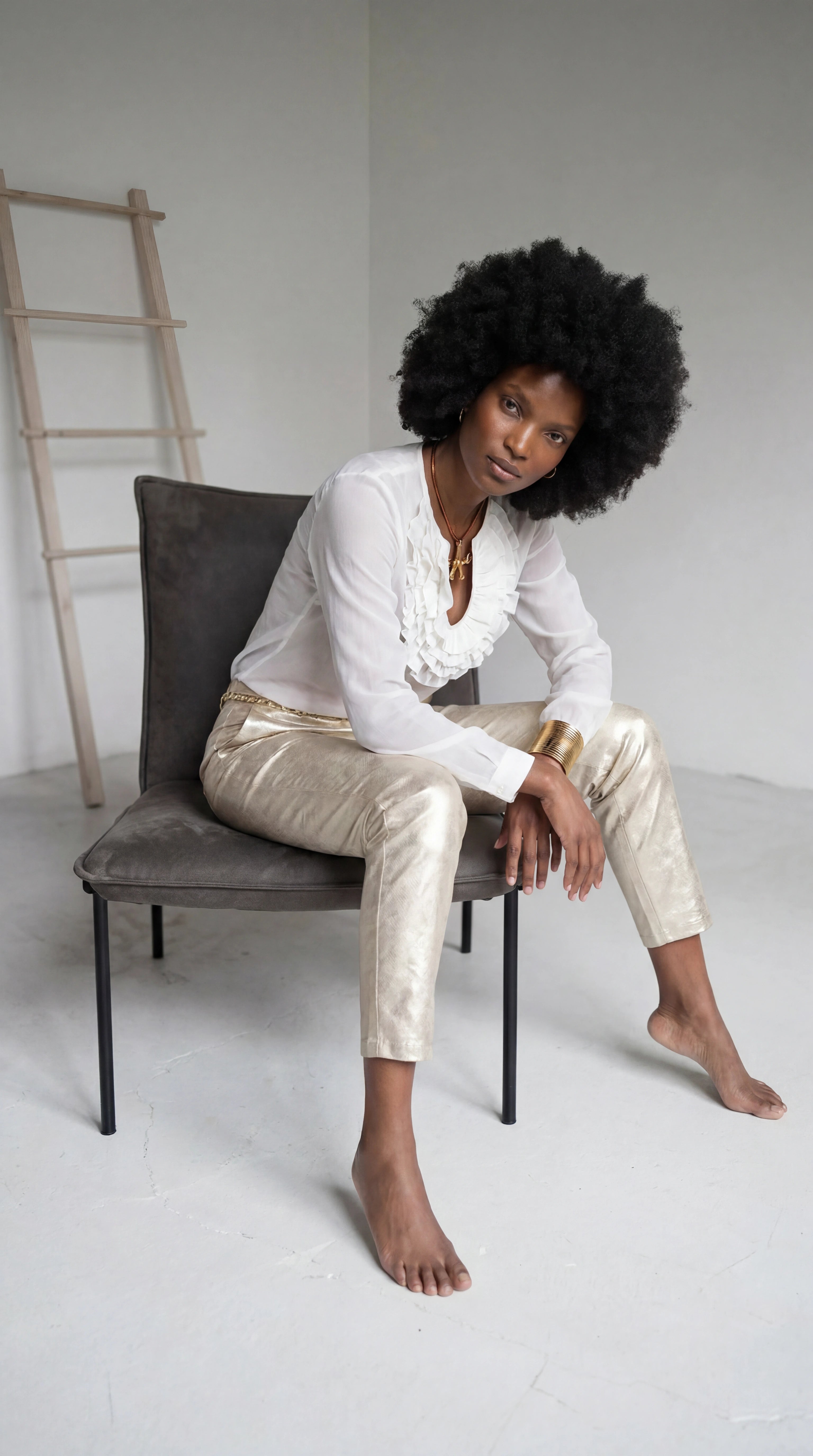 Pantalone Sigaretta in Lurex