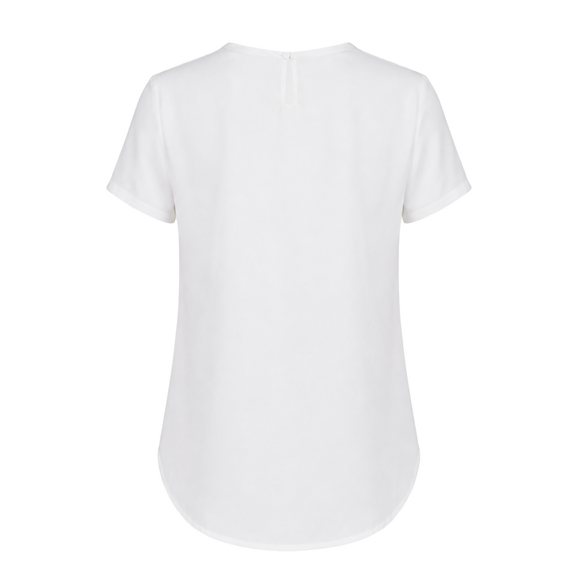 T-Shirt London aus 100 % reiner Crêpe de Chine Seide