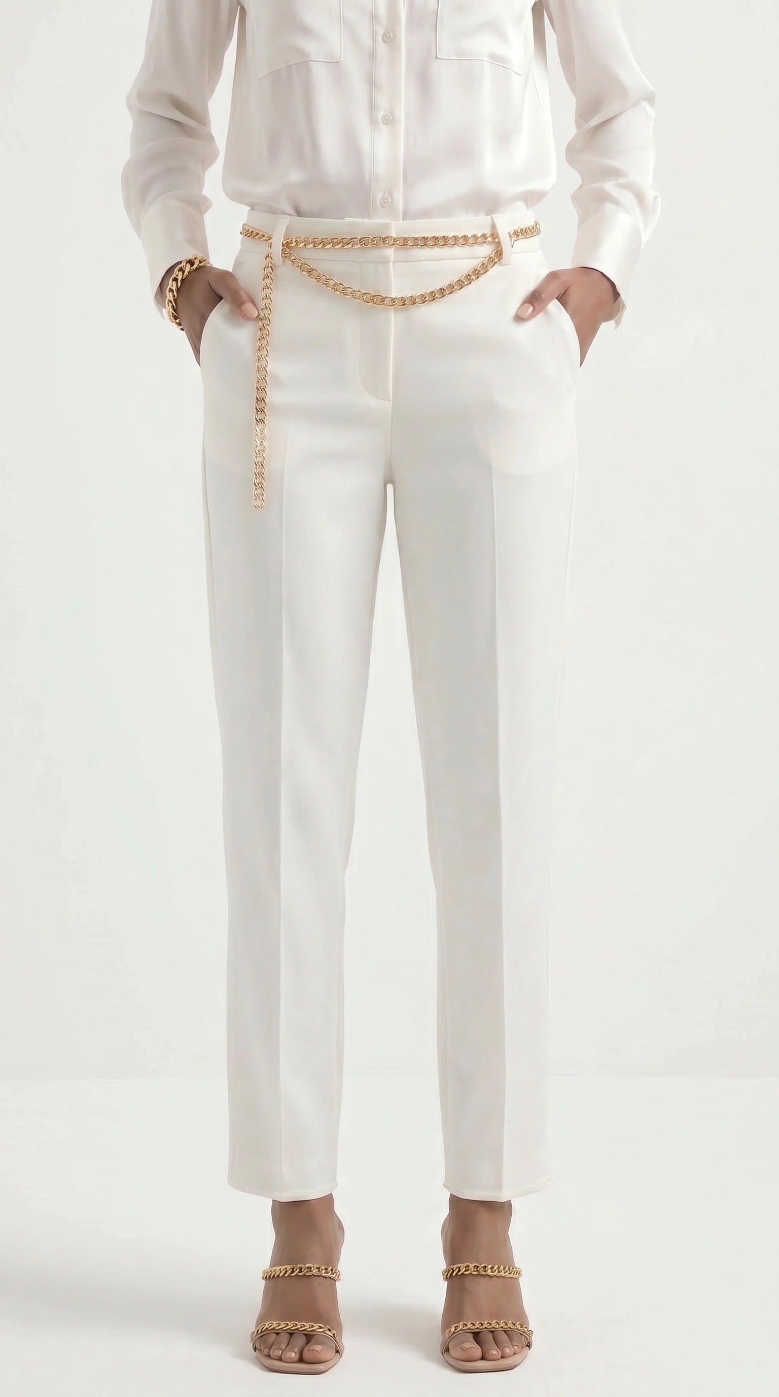 Pantalone Sigaretta in cady tecnico