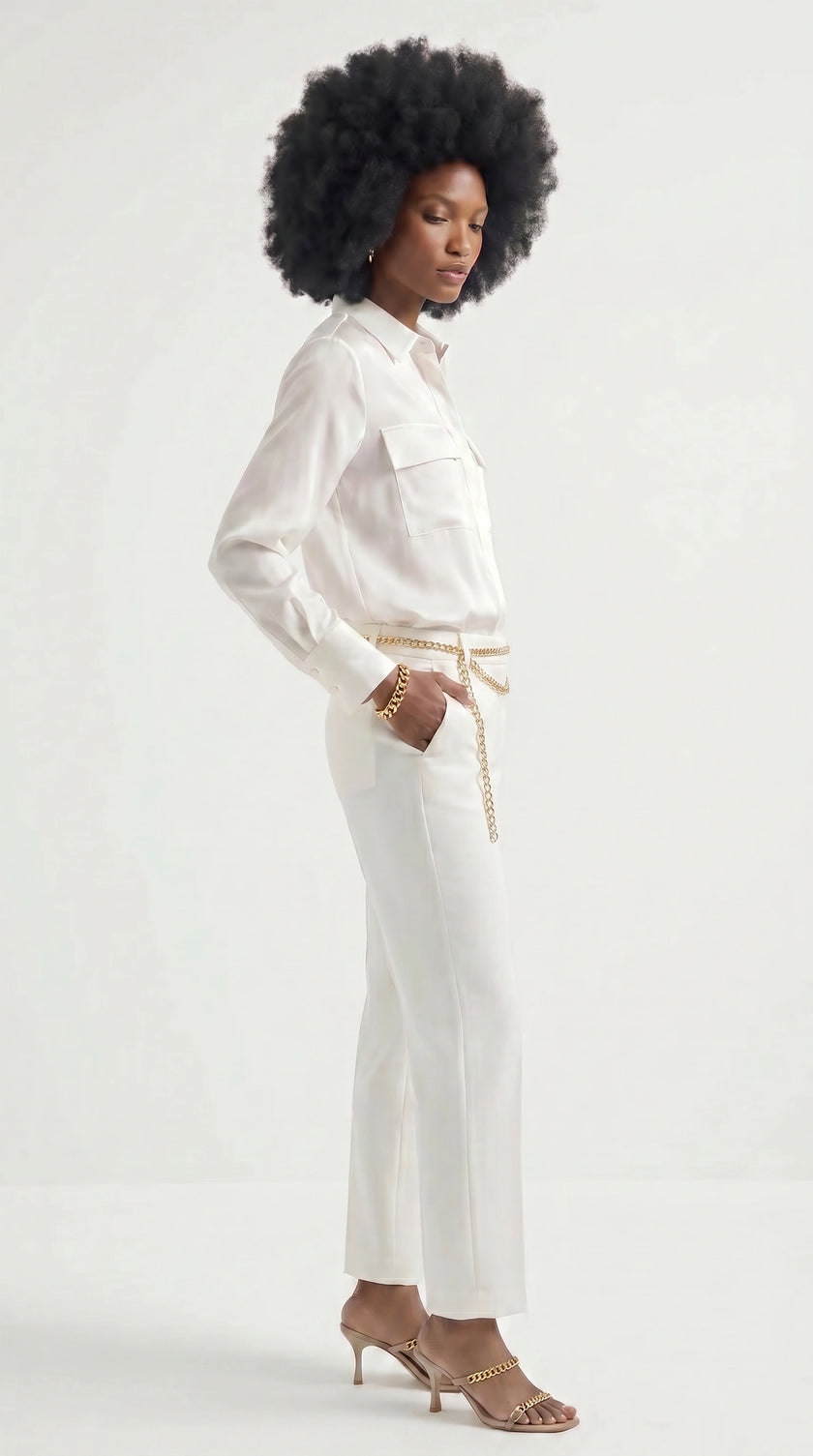 Pantalone Sigaretta in cady tecnico